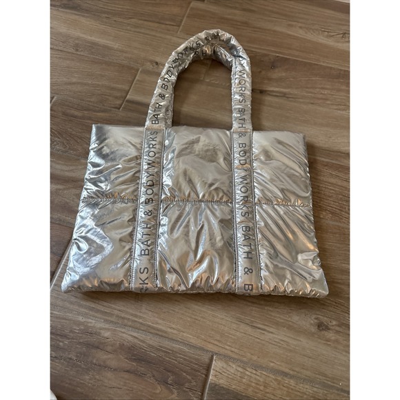Bath & Body Works‎ Silver Tote Bag, Ltd Ed. - Picture 2 of 5